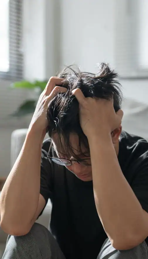 Image of upset man because of erectile dysfunction symptoms Kingston upon Hull