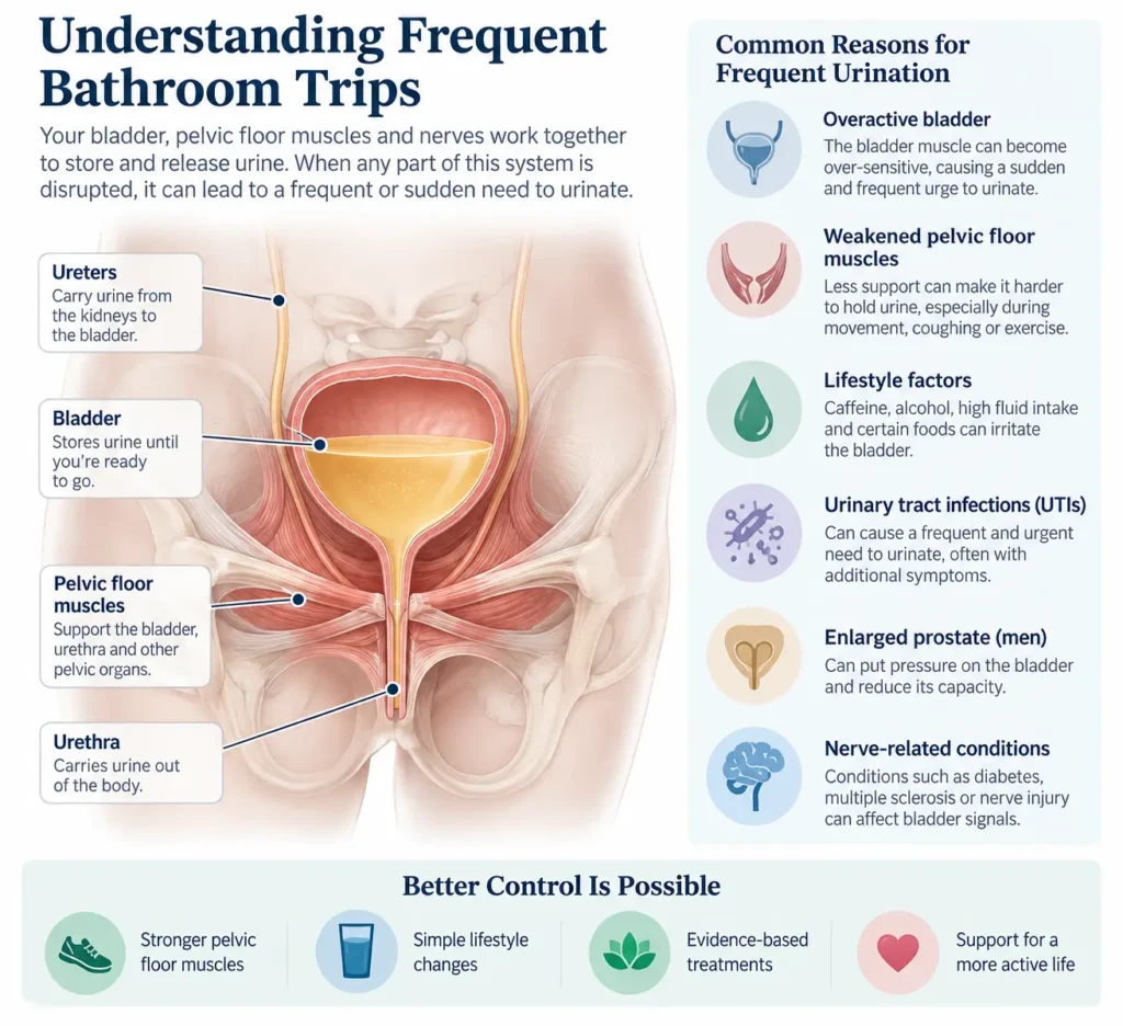 urinary incontinence symptoms and treatment options guide detailed infographics by incontinence direct Kingston upon Hull